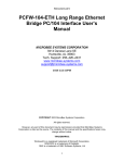 MICROBEE PCFW-104-ETH User`s manual