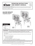 Mr. Heater MH30T Operating instructions