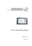 MediaMatrix nTouch 180 Hardware manual