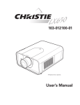 Christie LX650 User`s manual
