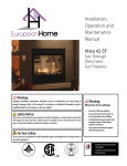 European Home Vista 42 ST Owner`s manual
