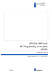 MTD 18A-V17-800 Programming instructions