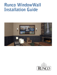 Runco WindowWall Installation guide