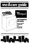 Whirlpool LE5650XM Operating instructions