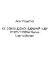 Acer P1120 User`s manual