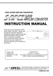 A'PEX SUPER AFC ? Instruction manual