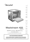 Merrychef Mealstream 400 Series Service manual