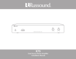 Russound X75 Installation manual