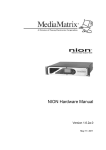 MediaMatrix nTouch 60 Hardware manual