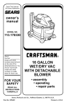 Craftsman 113.170330 Owner`s manual