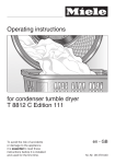 Miele T 8812 C Operating instructions