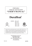 World Marketing of America DuraHeat DFA-70T User`s manual