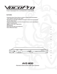 VocoPro AVC-800 Operating instructions