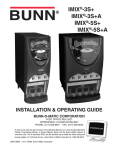 Bunn IMIX-5S+ Service manual