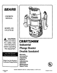 Craftsman 315.275100 Owner`s manual