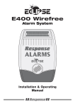 Response Alarms E400 Wirefree Operating instructions
