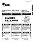 RedMax EBZ8050 Operator`s manual