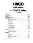 Clarion Ungo MS2004 Installation manual