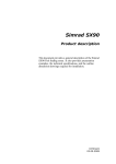 Simrad SX90 - PRODUCT DESCRIPTION REV A Specifications