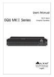 Alto EQU MK II Series User`s manual