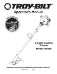 MTD TB65SS Operator`s manual