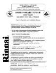 Rinnai RHFE-556FAIII Installation manual