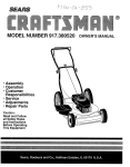 Craftsman 917.380520 Operator`s manual