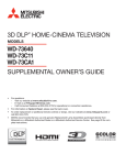Mitsubishi 3D DLP WD-73640 Specifications