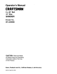 Craftsman 351.226060 Operator`s manual