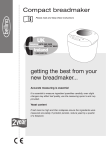 Morphy Richards COMPACT BREADMAKER Operating instructions