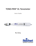 Reichert TONO-PEN XL User`s guide