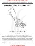 MTD Series 521 Operator`s manual