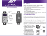 RTI RKM-1 Operating instructions