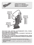Milwaukee 4209-1 Operator`s manual