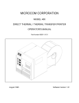 Microcom 465 Operator`s manual