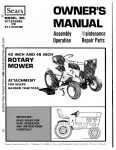 Sears 917.253580 Operating instructions