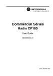 Motorola CP160 User guide