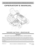 MTD OEM-190-842 Operator`s manual