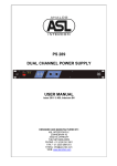 ASL INTERCOM PS 289 User manual
