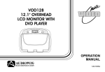 Audiovox VOD128A - LCD Overhead Monitor Installation guide