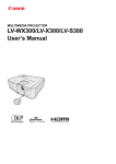 Canon LV-X300 User`s manual