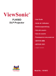 ViewSonic PJ458D - XGA DLP Projector User guide