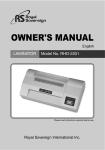 Royal Sovereign RHD-2201 Owner`s manual