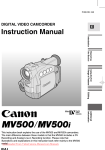 Canon MV500 Instruction manual