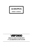 Audiovox VBP3900 Instruction manual