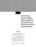 Rotel RA-972 Owner`s manual