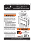 Continental Fireplaces CDI-30P Operating instructions