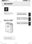 Sharp Plasmacluster IG-CL15U Specifications