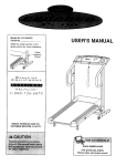 Weslo Cadence Sl 20 User`s manual