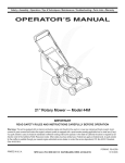 MTD 12A-44MC055 Operator`s manual